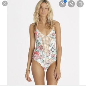 Billabong one piece floral swimsuit